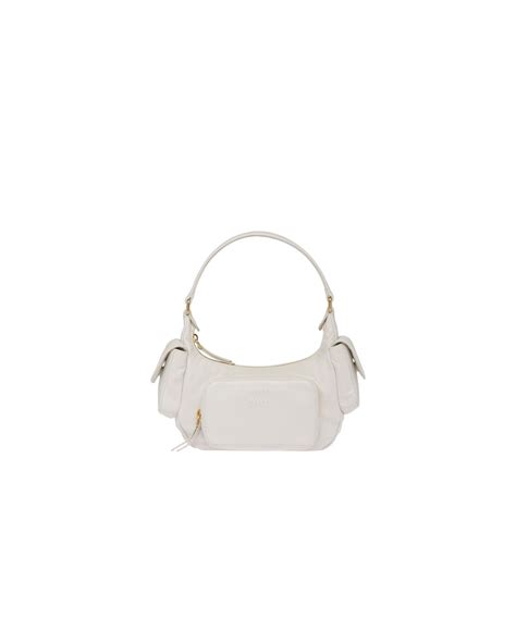 Nappa leather Pocket bag White 